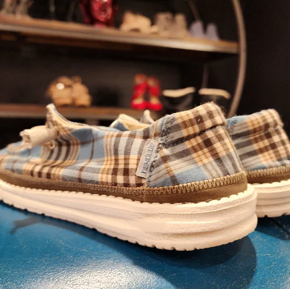 Plaid Hey Dude Shoes - Picture 3 of 4